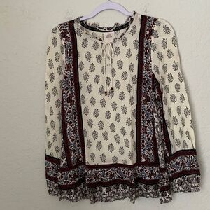 Knox Rose Rayon Long Sleeve Lightweight Top Tunic Size M